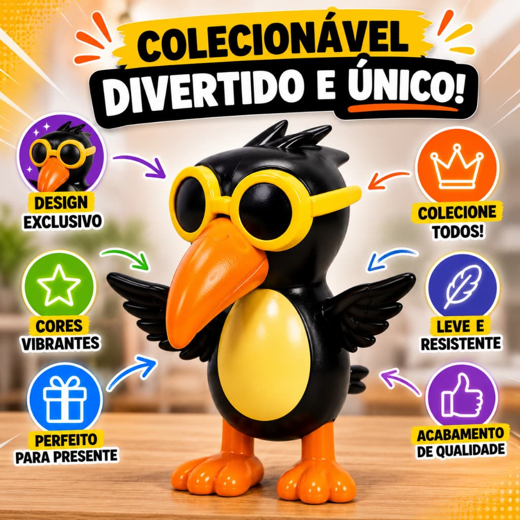 Boneco Brainrot Frulli Frullà 8cm Colecionável Vinil PP Com Blister Inmetro
