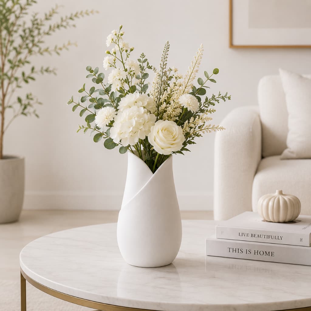 Vaso Decorativo Tulipa para Flores Artificiais Arranjos Centro de Mesa Decoração Moderna Elegante