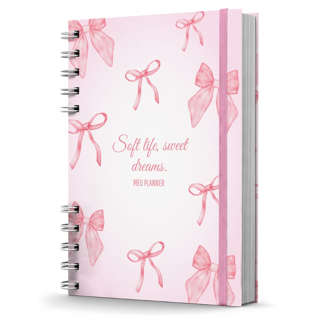 Agenda Planner Não Datado Capa Dura Feminino A5 Sweet Dreams