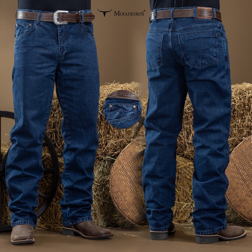 Calça Country Masculina Jeans Ariat Yellowstone Premium Rodeio Cowboy Confortável Resistente