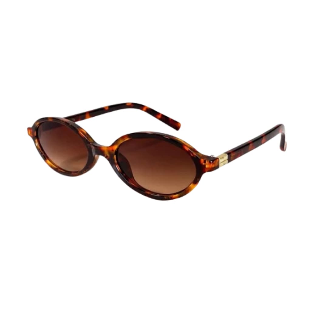 Óculos de Sol Feminino Oval Vintage Retrô UV400 Elegante Moda