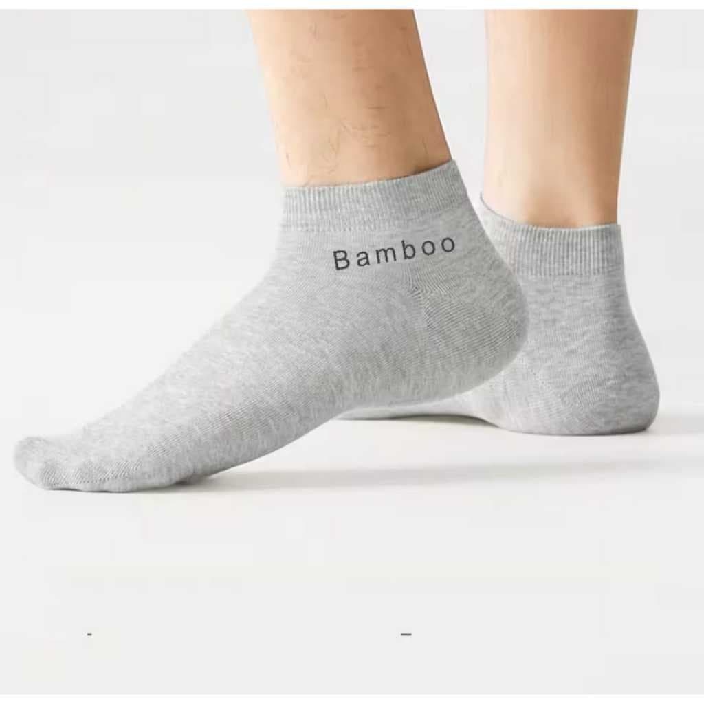 Kit com 5 pares de meias Fibra de bambu Cano baixo