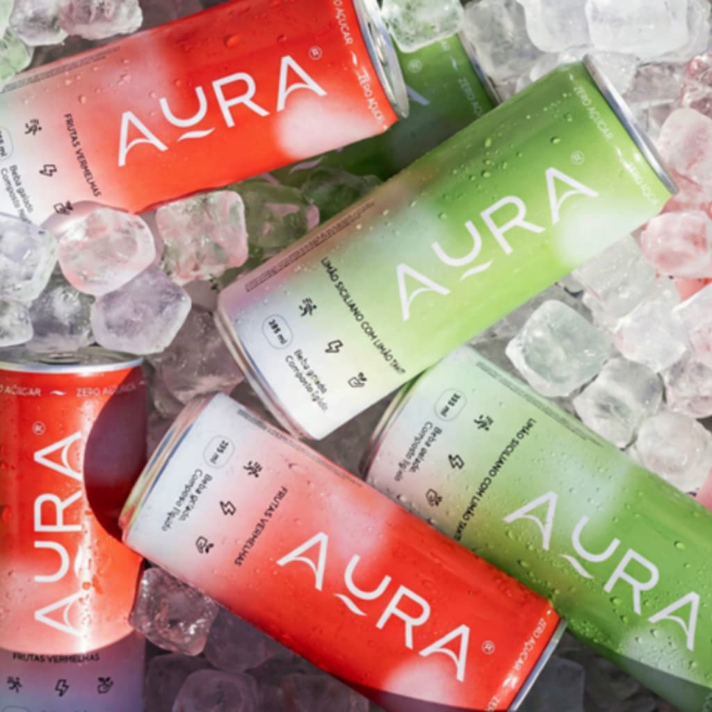 Aura Energético Natural Zero Açúcar 355ml Energia Limpa Sem Conservantes