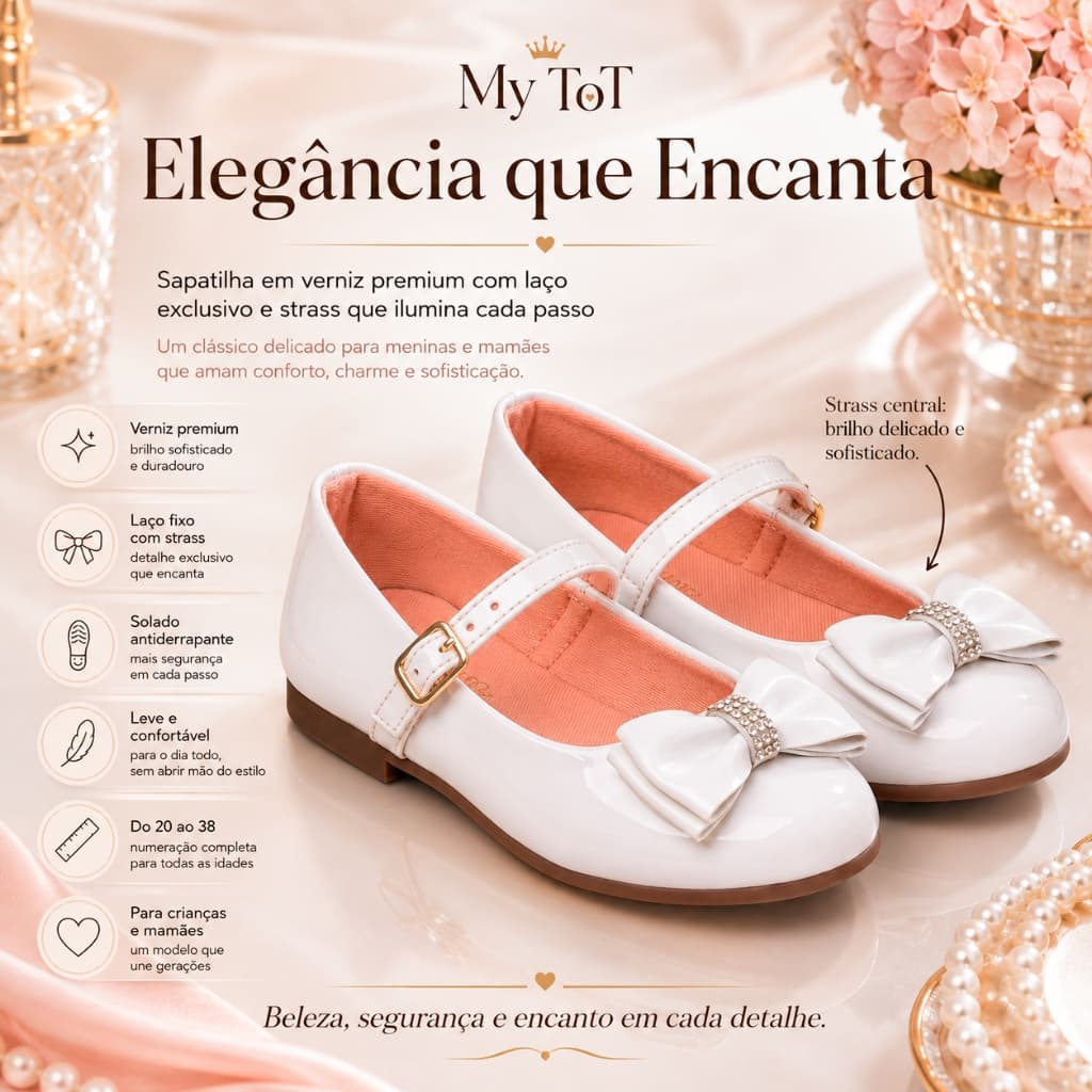 Sapatilha Feminina Festa My ToT para Mulheres e Meninas Tal Mãe Tal Filha