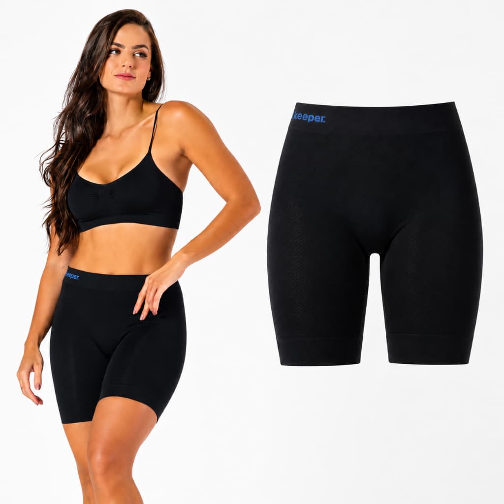 Bermuda Térmica Shorts Feminina Anti Assadura Corrida Caminhada Sem Costura Keeper