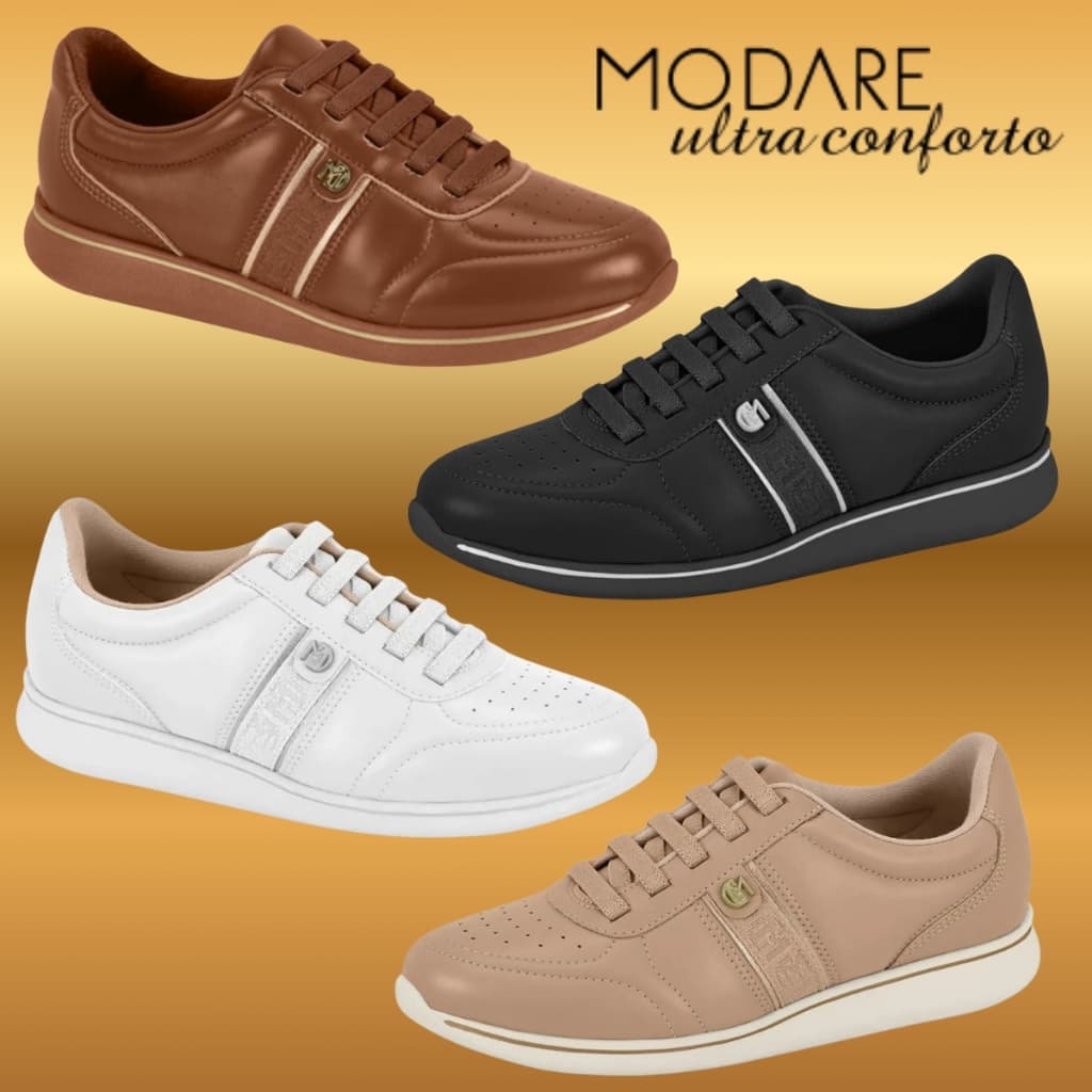 TENIS MODARE FEMININO CASUAL ELASTICO ORTOPÉDICO CONFORTÁVEL 7358.233