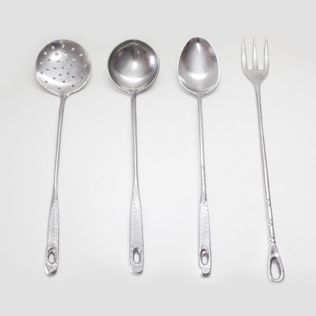 colher de alumínio grande 47 cm concha colher escumadeira garfo