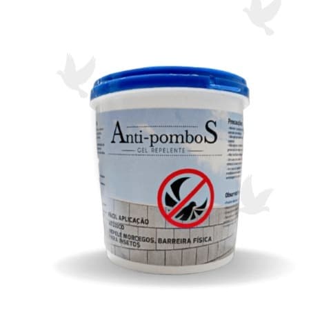 Repelente Gel 1Kg Contra Pombos Balde Econômico para Áreas Externas e Estruturas