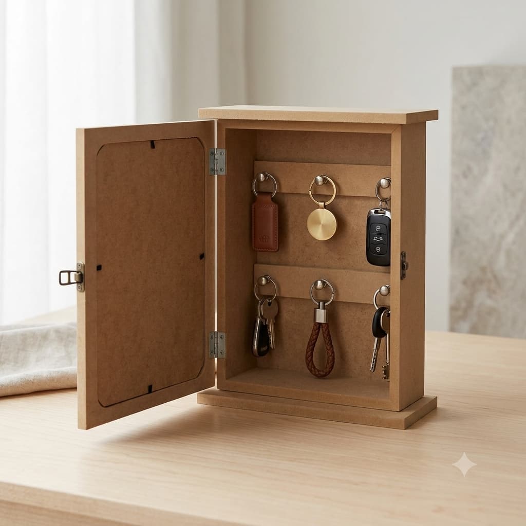 Porta Chave Mesa Porta Retrato Caixa Organizadora Armário Claviculário Quadro Suporte Guardar Chaveiro Mdf