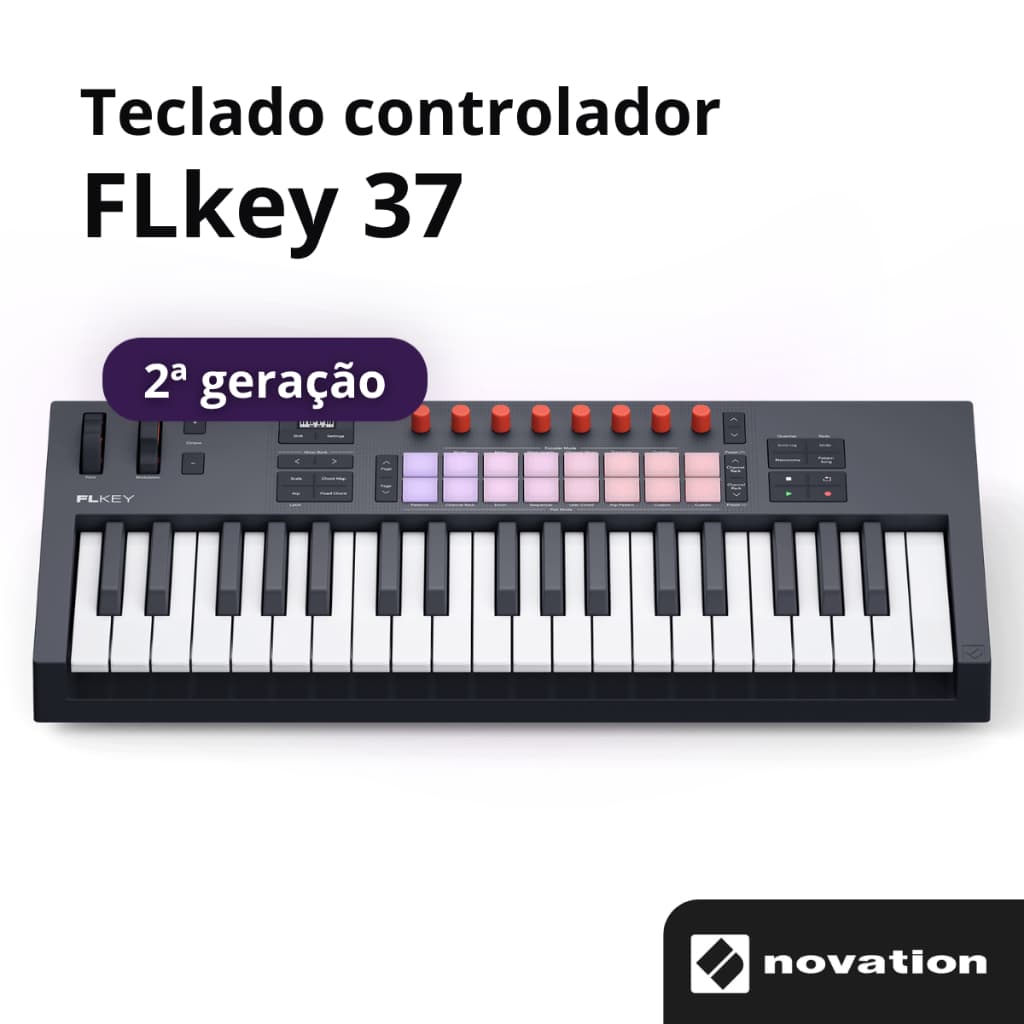Teclado Controlador FlKey 2 37 Teclas Novation Teclado Controlador Midi Teclado Controlador Usb