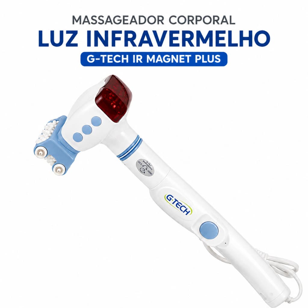 Massageador Corporal G-Tech IR Magnet Plus Infravermelho Bivolt