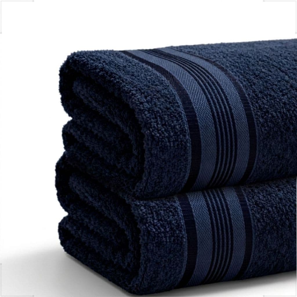 Kit 2 Toalhas de Banho Azul 100% Algodão Jogo Banhão Premium Macia Alta Absorção Toalha Luxo Gigante 75x180cm