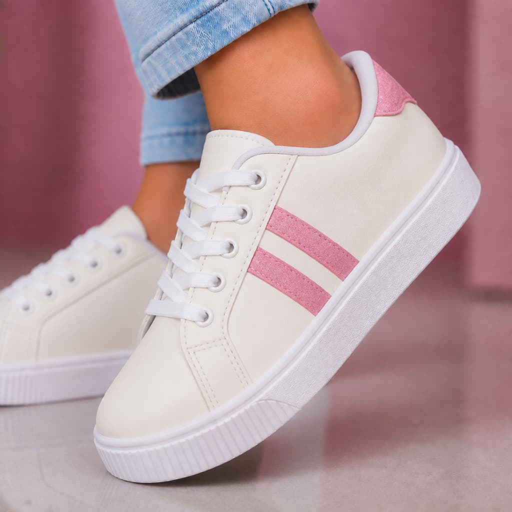 Tênis Infantil Menina Escolar Casual Feminino Festa Confortável Passeio Brilho Elegante