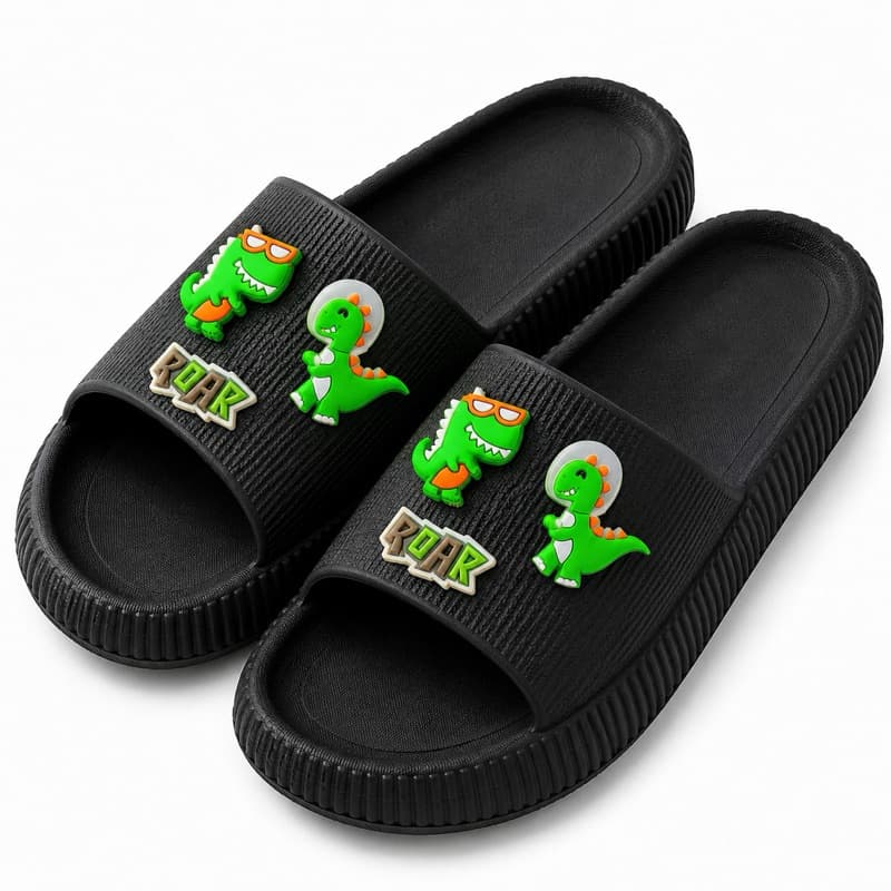 Chinelo Sandália Nuvem Slide Dinossauro Infantil Adulto Leve Confortável Promoção