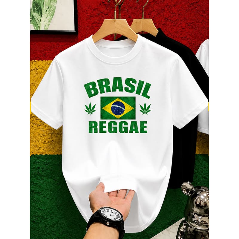 Camisa Camiseta Reggae Rastafari Marley Brasil Reggae