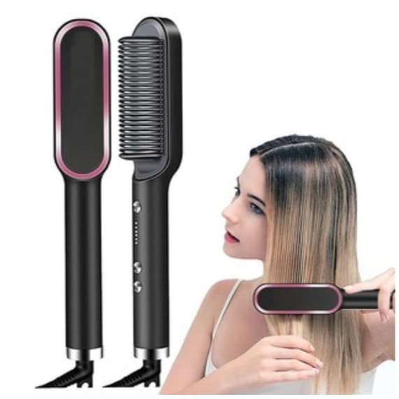 Escova Pente  (110V/220V) para Todos os Tipos de Cabelos Elétrica 5 em 1 45w Tipos Alisadora FM-55
