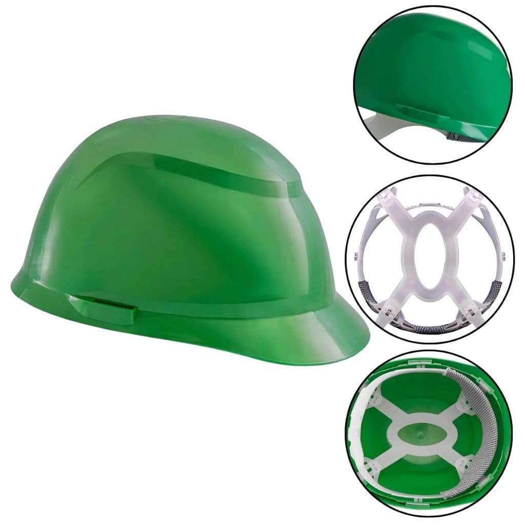Capacete Verde Segurança Obra Proteção Epi Classe E
