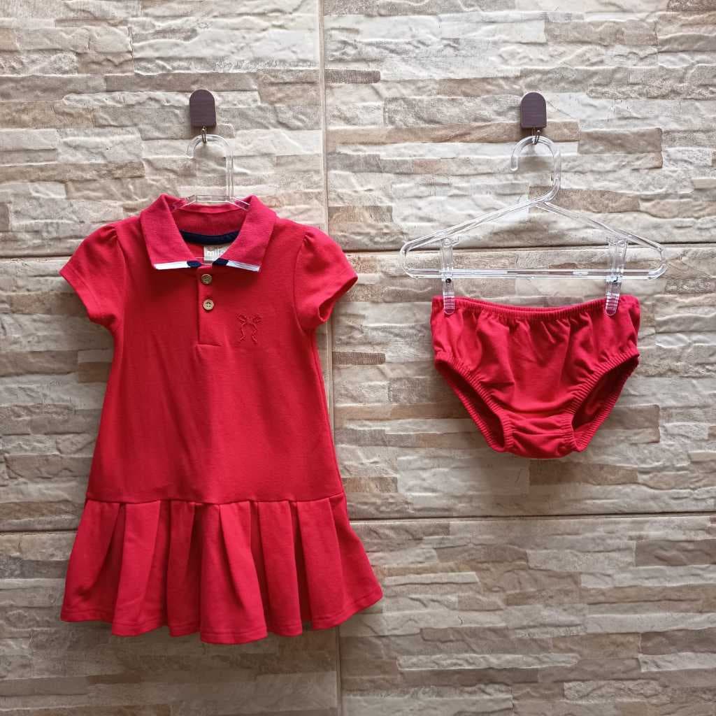 Vestido Infantil Milon  - Tamanho 12 a 18 Meses - Vestido Bebê Menina