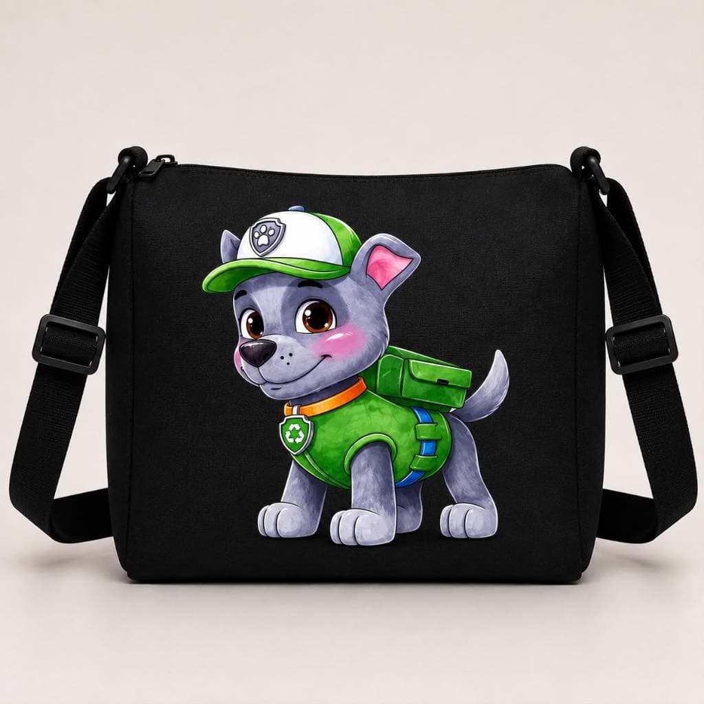 Mala de ombro infantil menino Rocky patrulha canina