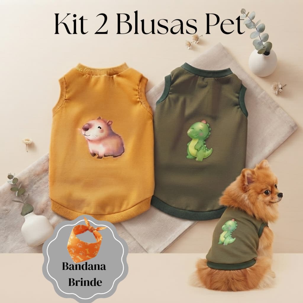 Blusa Blusinha Camisa Pet  de Malha Roupinha para Cachorro e Gatos