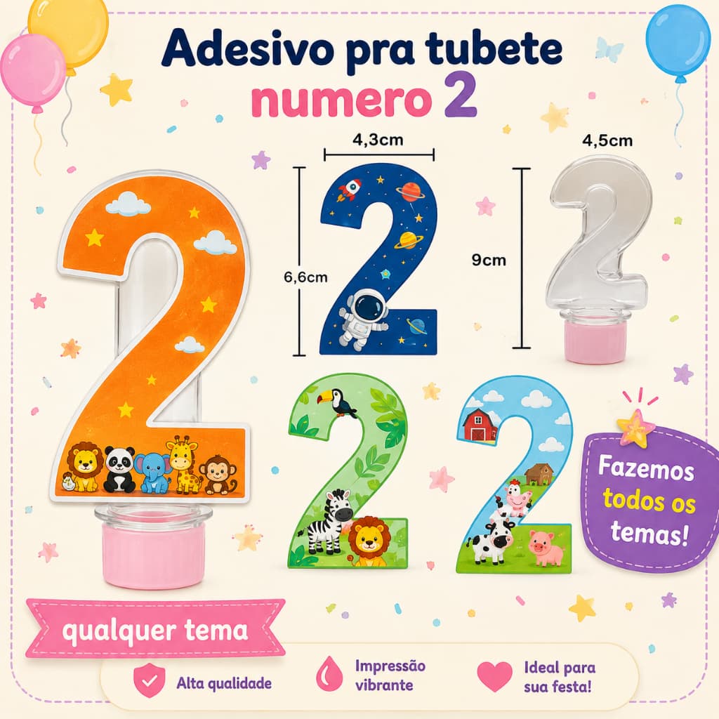 Adesivo para tubete numero 2