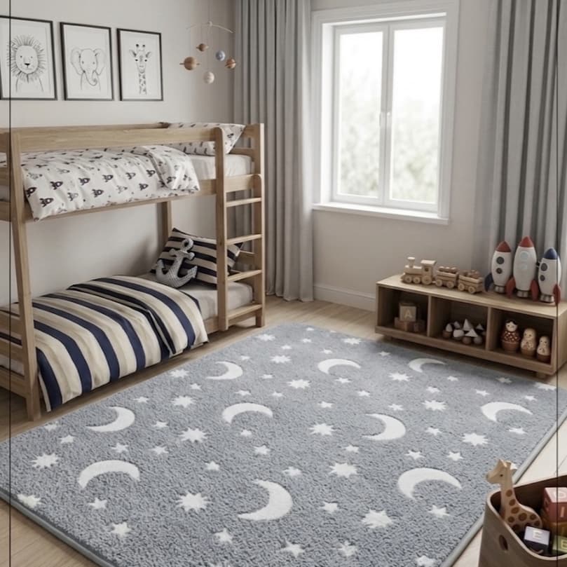 Tapete para Quarto Infantil 1.40x1.00 Brilha no Escuro Promoção