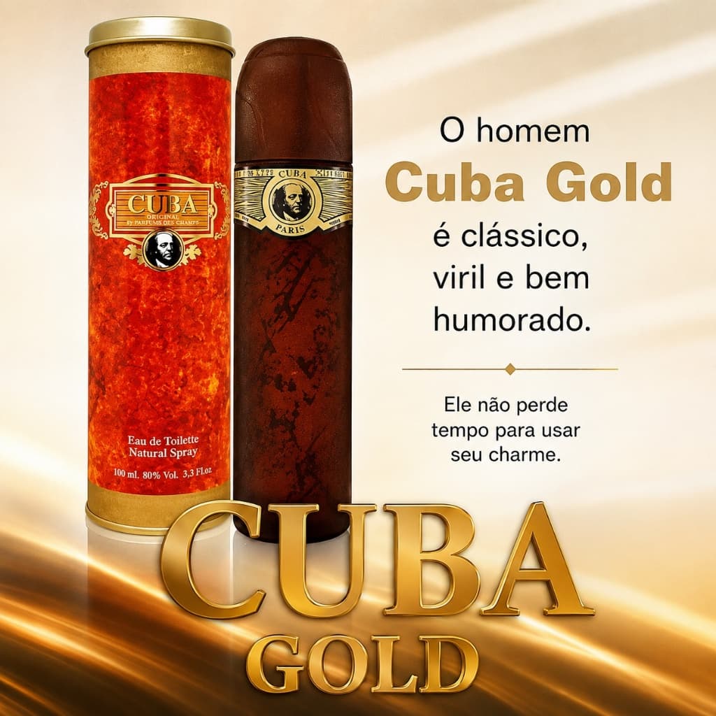 Perfume Cuba Gold Edt. 100ml  Original Masculino Promoção