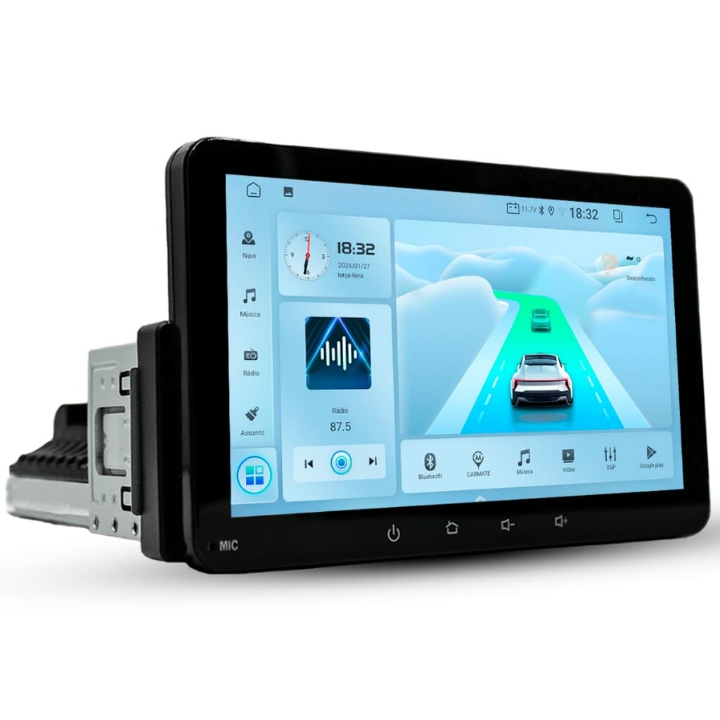 Central Multimidia Smart One 7 Polegadas 1din 2gb 32gb Universal Carplay Android Auto Bluetooth Wifi