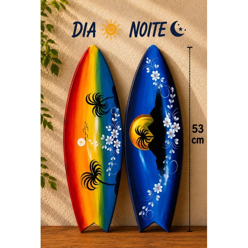 Prancha de Surf em Quadro Decoração Praiana em Madeira