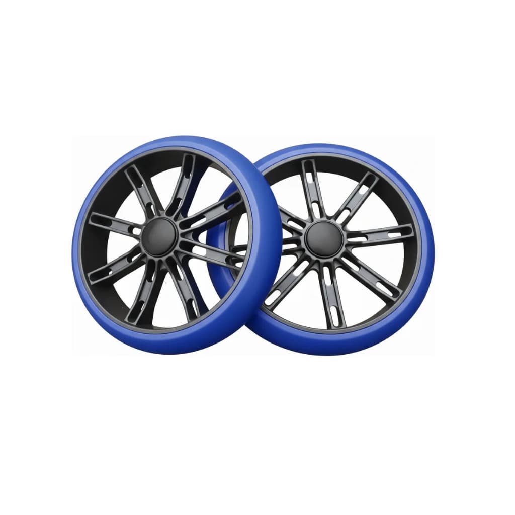 Kit 2 Rodas Carrinho Feira Rolamento Rodinha Maleiro 15cm Pu