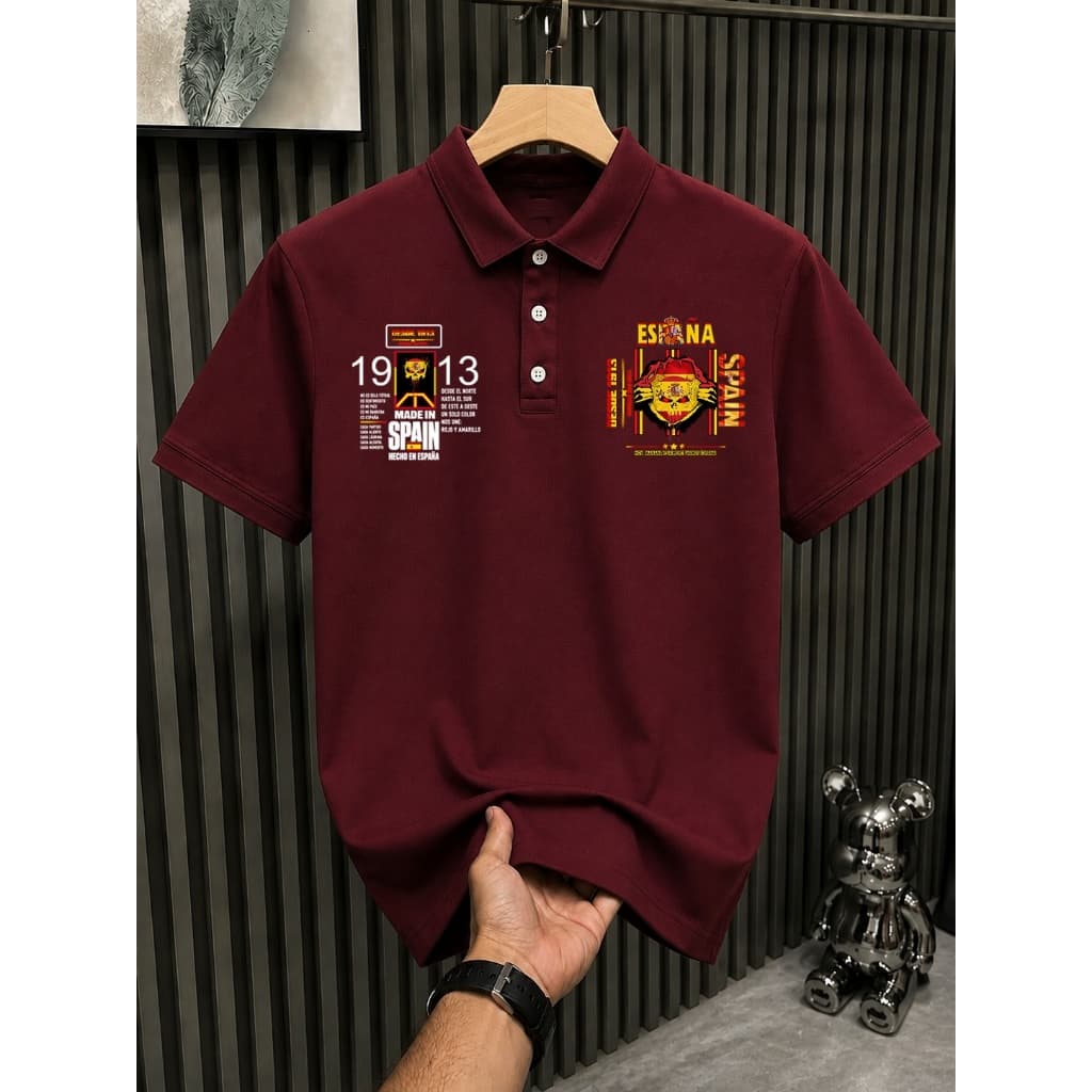 Camisa Gola Polo men's fashion Spain Seleçao (lamine&yamal) Malha Piquet