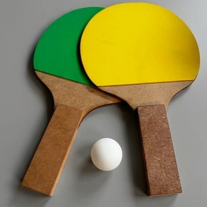 Raquete de Ping Pong Infantil Simples com Bolinha Brinquedo Recreação Festa