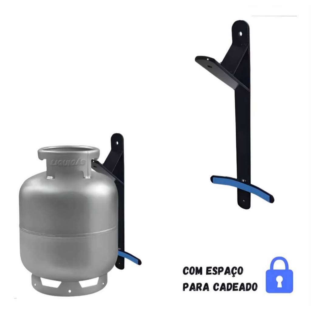 SUPORTE BOTIJÃO DE GÁS PAREDE  REFORÇADO C/ 2 PARAFUSOS E BUCHAS REFORÇADO KIT
