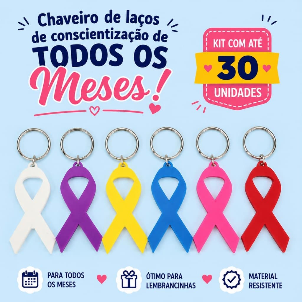 Chaveiro laço de conscientização oltimo para dar de lembrancinha , revenda ,empresas conscientização