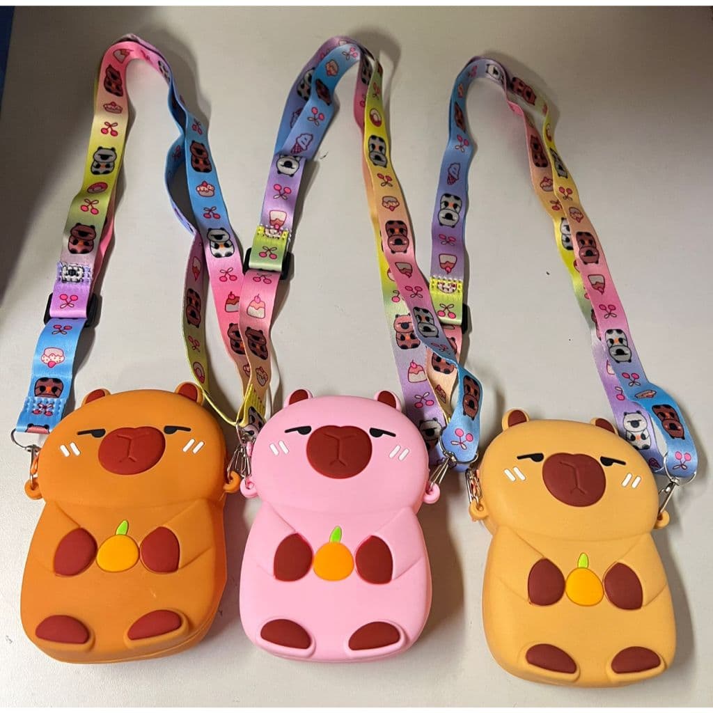 bolsa infatil mini bolsinha capivara silicone