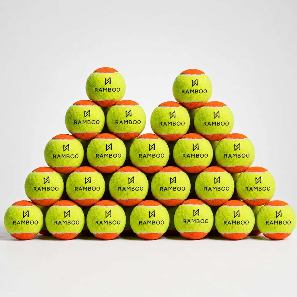Bolinhas de Beach Tennis Profissional Oficial RAMBOO Kit 24 Bolas — Bola para Beach Tennis Homologada, Alta Durabilidade