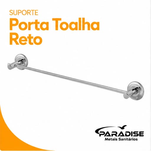 Porta Toalha Banho Suporte Reto Toalheiro Aço Inoxidável