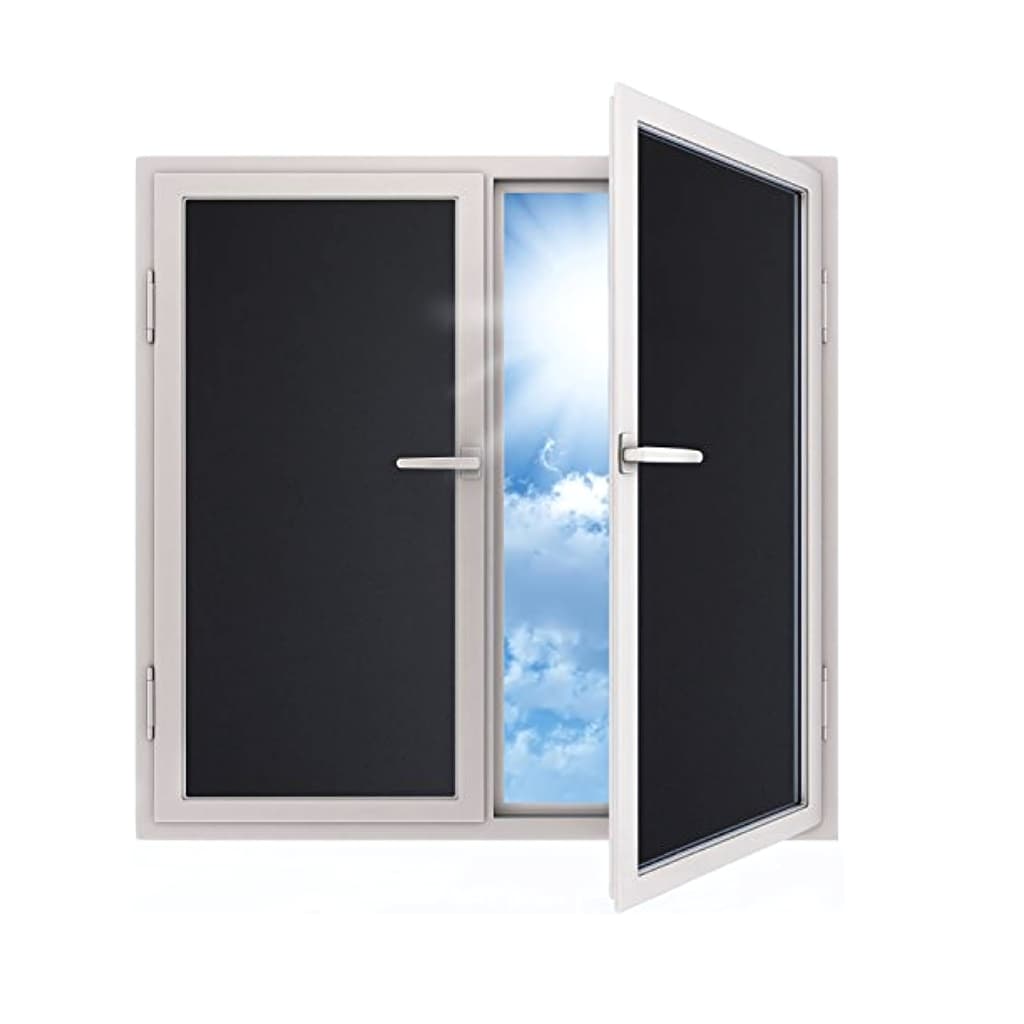 Adesivo Vinil Preto Blackout Sol Vidro Janela 45cm de Largura