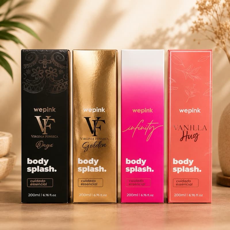 Body Splash Inspirações Virgínia - 200ml Marcante Cheirosa VF Golden VF Onxy Infinity Vanilla