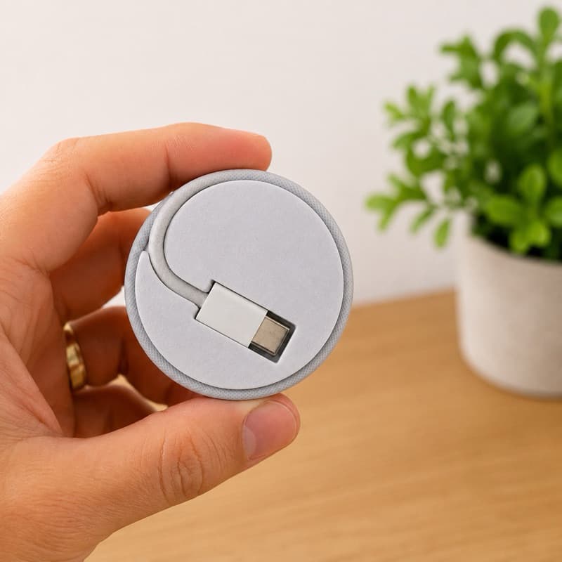 Organizador de Cabo 1 Metro Porta Fio Compacto Para Carregador USB