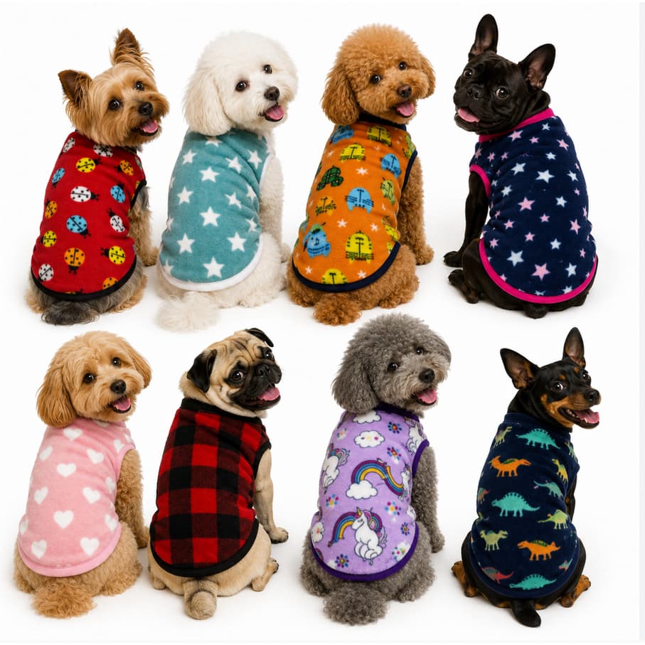 Roupinha Soft Fêmea e Macho Estampas Sortidas Inverno frio quentinho cachorro gato