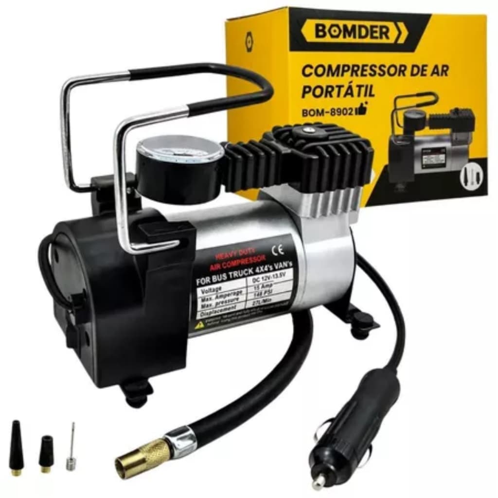 Compressor De Ar Portátil - Bom 8902
