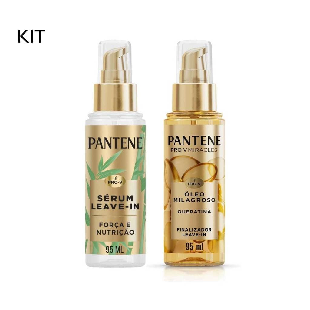 Pantene Sérum Leave-in Bambu Força Nutrição Controle de Frizz + Óleo Milagroso 95 ml