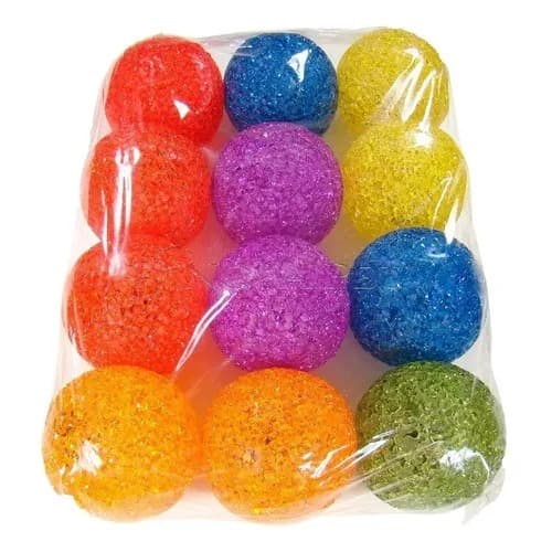 Kit 12 Bolinhas Pet Com Sino Guizo Brinquedo Gato E Cachorro Cores Variadas