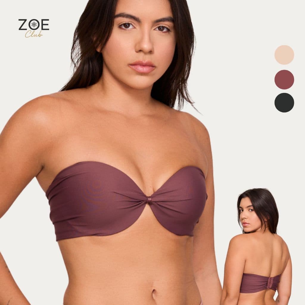 Sutiã Tomara que Caia Sem Alça com Bojo Push Up Alta Sustentação para Vestido Nayane Rodrigues