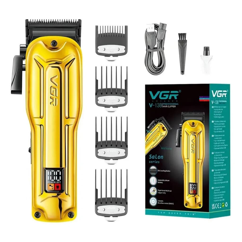 Máquina De Cortar Cabelo VGR Sem Fio Profissional Premium
