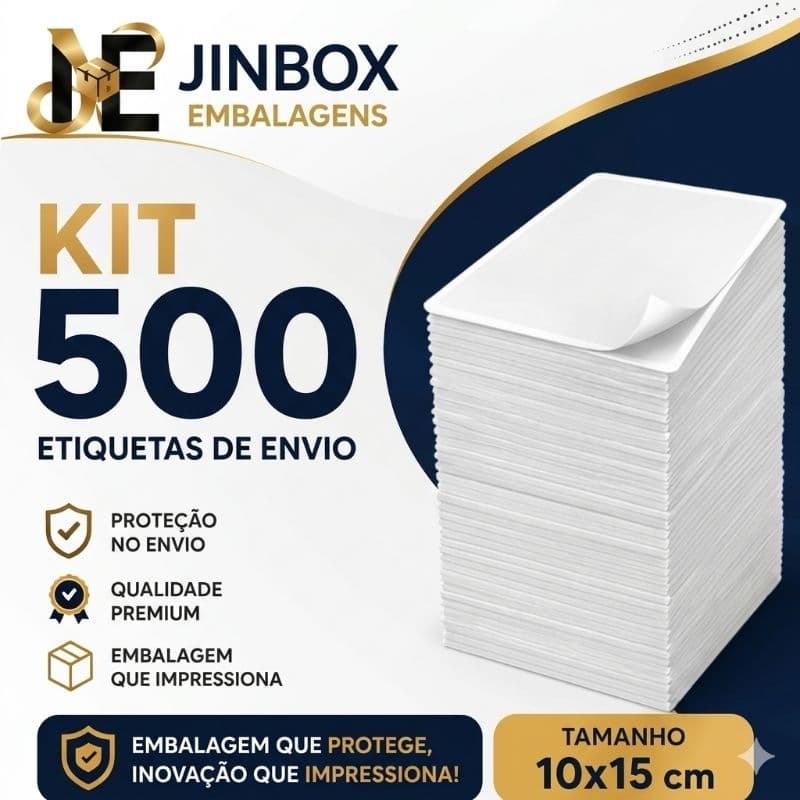 500 Etiquetas Térmicas Adesivas 10x15 para Envio | 100x150mm E-commerce