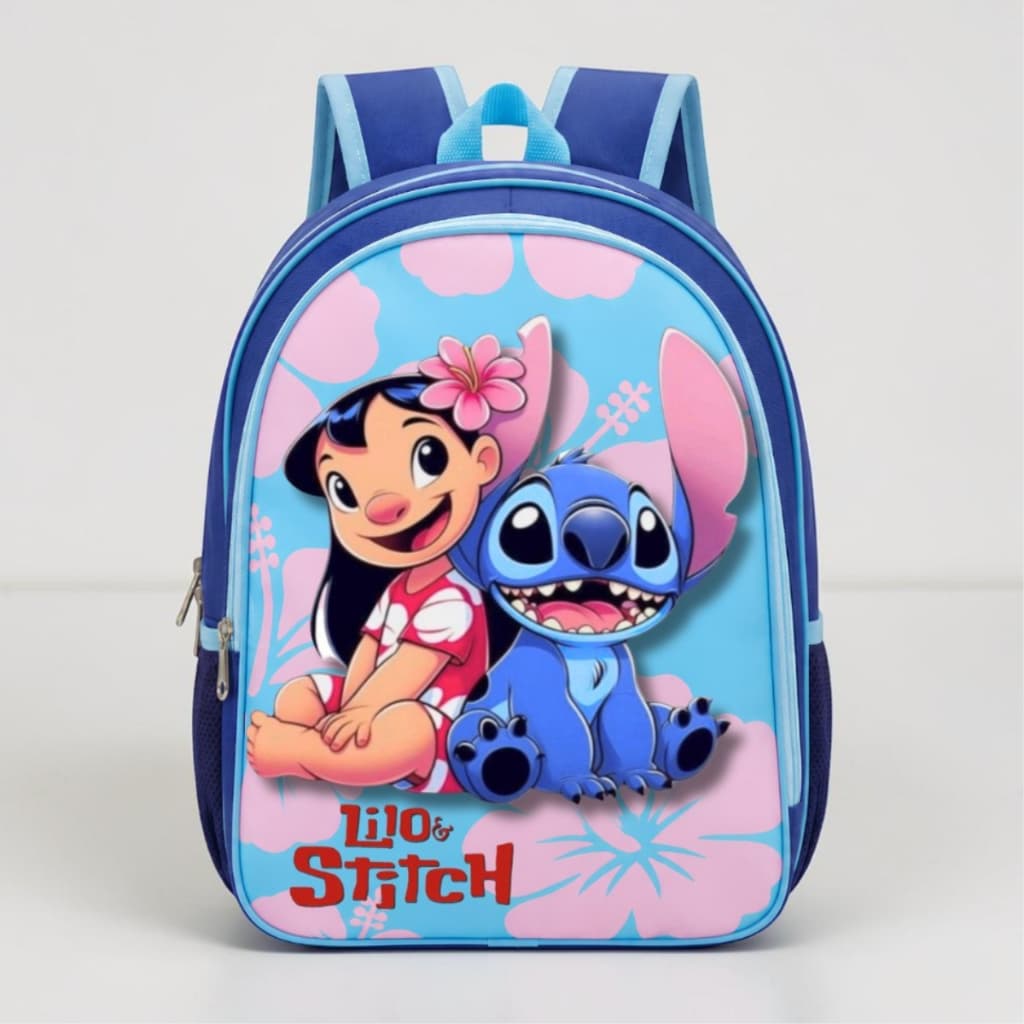 Mochila Infantil Menina Lilo Stitch Escolar feminina Grande  - Cabe cadernos e livros Grandes Promo