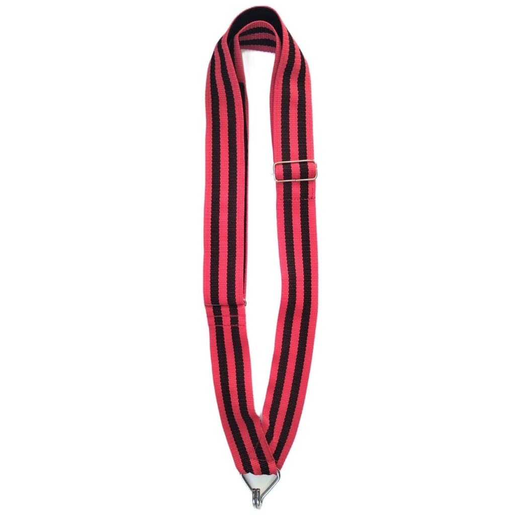 Talabarte 1 Gancho Profissional Para Percussão Surdo Timbal Ajustável- VERMELHO E PRETO