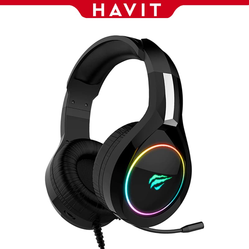 Headset Gamer HAVIT H2232d Fone De Ouvido Com Fio cabo 2 P2 3.5mm, Modo Gamer com IA Drivers 50mm 7.1 Surroun
